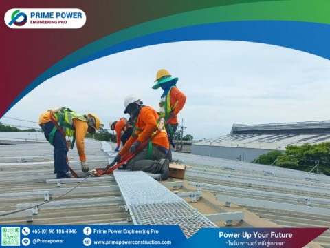 บริษัทรับเหมาติด Solar cell หลังคาโรงงานอุตสาหกรรม